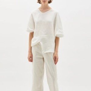 Bassike irregular contrast top salt